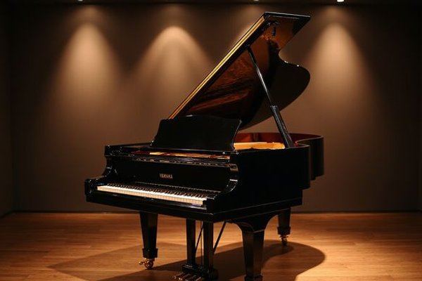 Yamaha grand piano in showroom