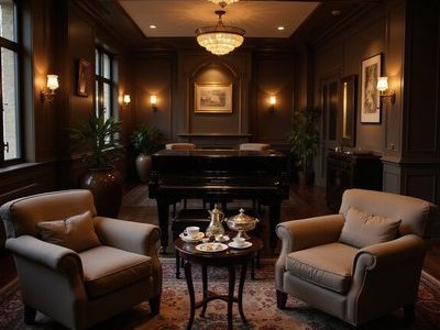 Customer seating area